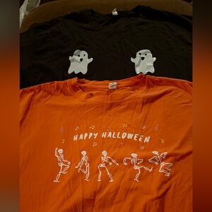 SHEIN Black and Orange Halloween Tees